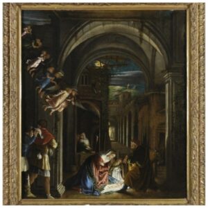 Ambito di Alessandro Bonvicino detto il Moretto Natività, olio su tela, cm 57,6 x 67 Gallerie dell'Accademia, Venezia, cover